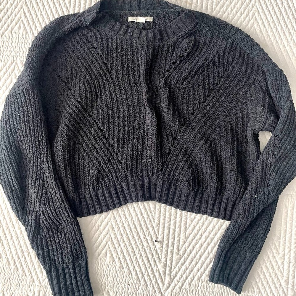 American Eagle Lightweight Washed Black Sweater